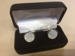 Pearl Cufflinks with gilt or chrome surround