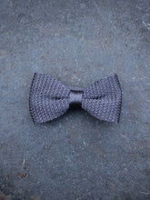 Load image into Gallery viewer, Silk Knit Bow Tie (Grey)