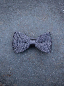 Silk Knit Bow Tie (Grey)