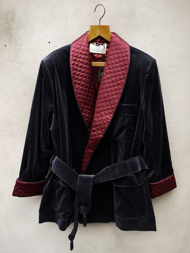 Smoking Jacket | Velvet (Navy)