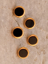 Load image into Gallery viewer, Onyx Shirt Studs gilt surround