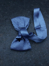 Load image into Gallery viewer, Silk Knit Bow Tie (Pale Blue)