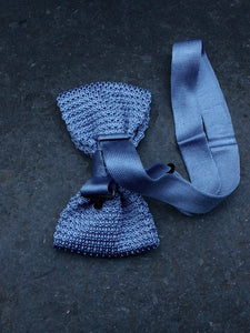 Silk Knit Bow Tie (Pale Blue)
