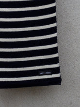 Load image into Gallery viewer, Scarf Rayee Stripey Knit Scarf navy/cream by Saint James