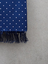Load image into Gallery viewer, Polkadot Silk Scarf (Blue)