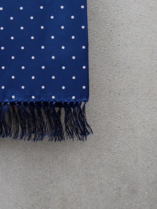Polkadot Silk Scarf (Blue)