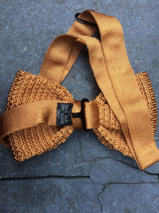 Silk Knit Bow Tie (Gold)