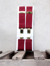 Load image into Gallery viewer, Trouser Braces | Wide Clip-on (Wine Red)