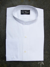 Load image into Gallery viewer, Collarless Shirt (White) double cuffs